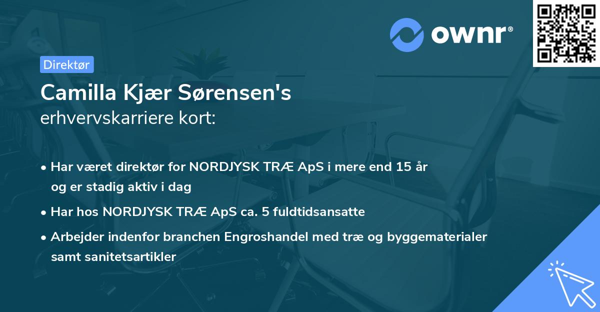 Camilla Kjær Sørensen's erhvervskarriere kort
