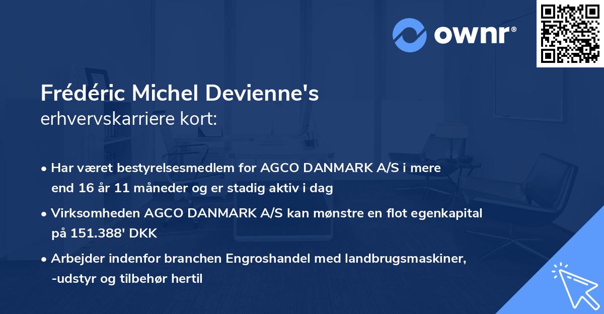 Frédéric Michel Devienne's erhvervskarriere kort