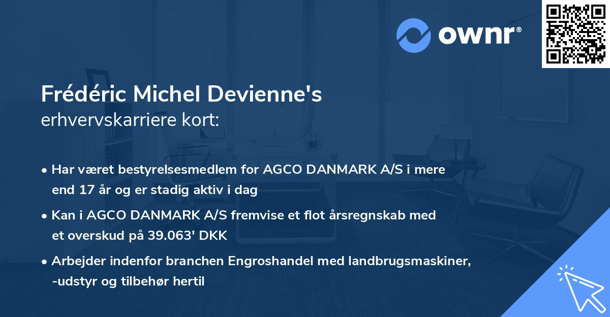 Frédéric Michel Devienne's erhvervskarriere kort