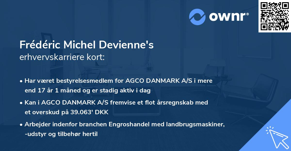 Frédéric Michel Devienne's erhvervskarriere kort