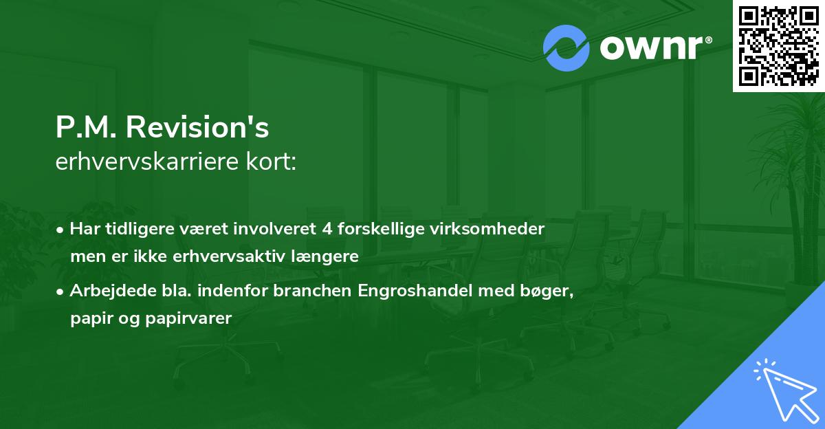 P.M. Revision's erhvervskarriere kort