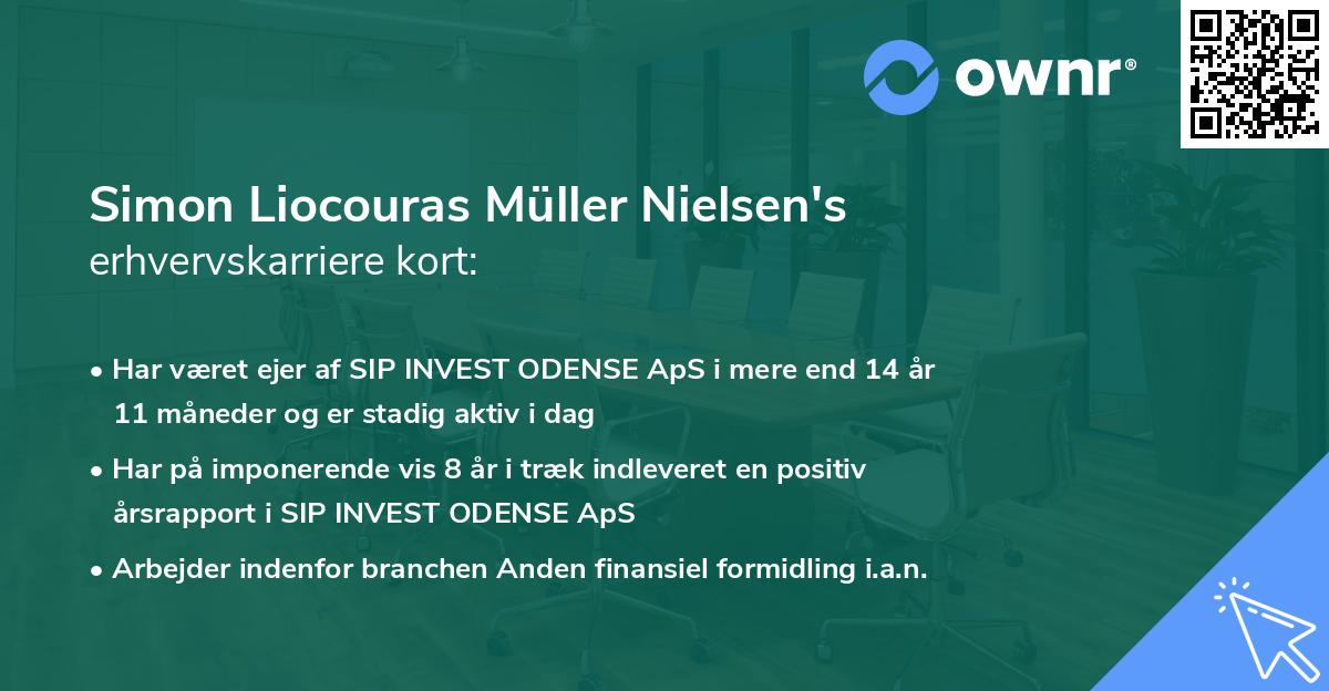 Simon Liocouras Müller Nielsen's erhvervskarriere kort