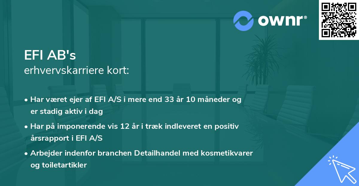 EFI AB's erhvervskarriere kort
