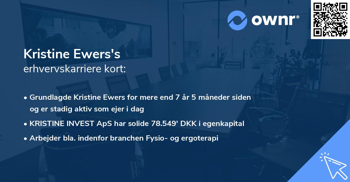Kristine Ewers's erhvervskarriere kort