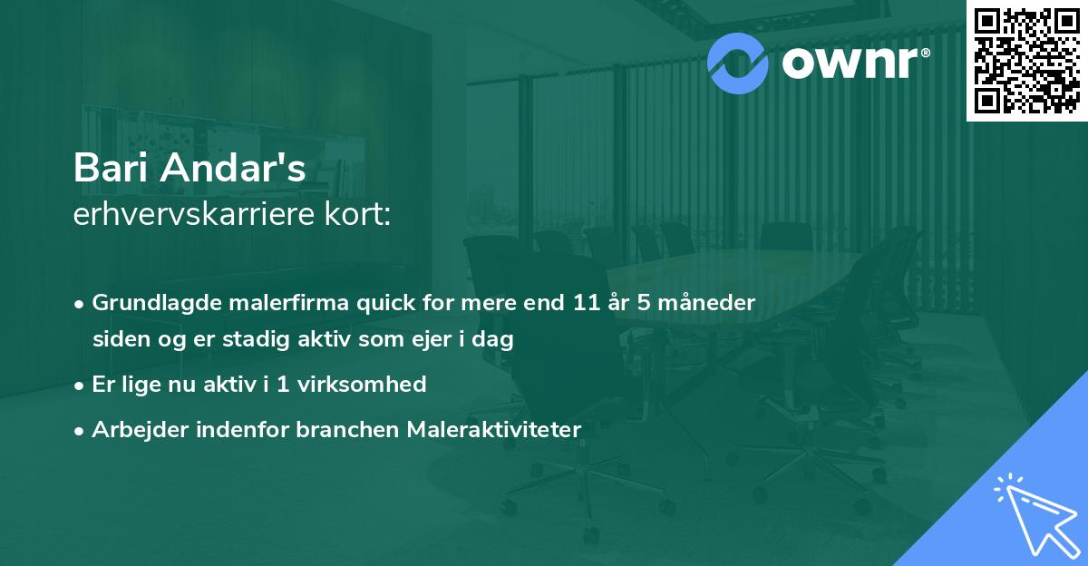 Bari Andar's erhvervskarriere kort