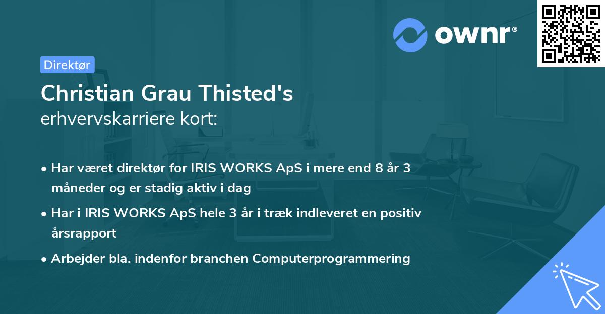 Christian Grau Thisted's erhvervskarriere kort