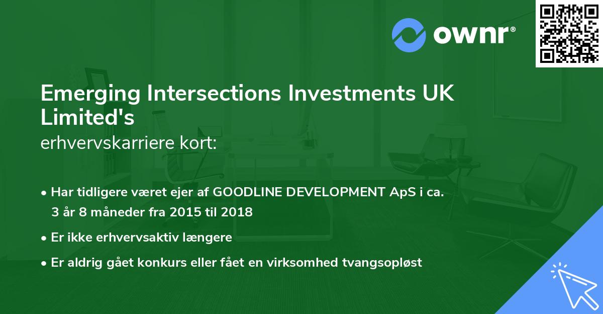 Emerging Intersections Investments UK Limited's erhvervskarriere kort