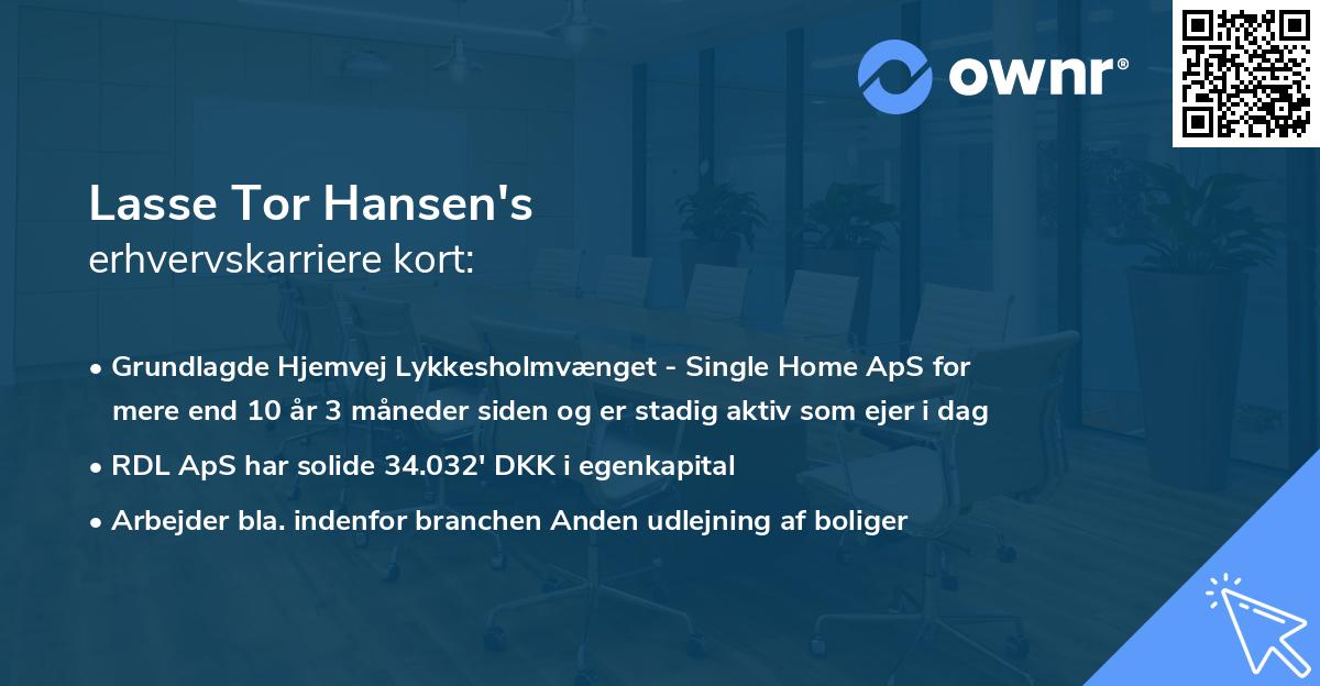 Lasse Tor Hansen's erhvervskarriere kort