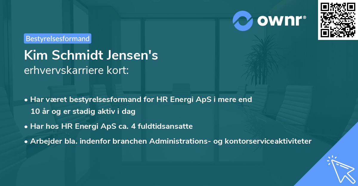Kim Schmidt Jensen's erhvervskarriere kort