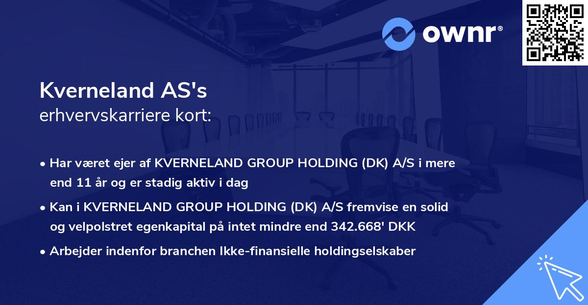 Kverneland AS's erhvervskarriere kort