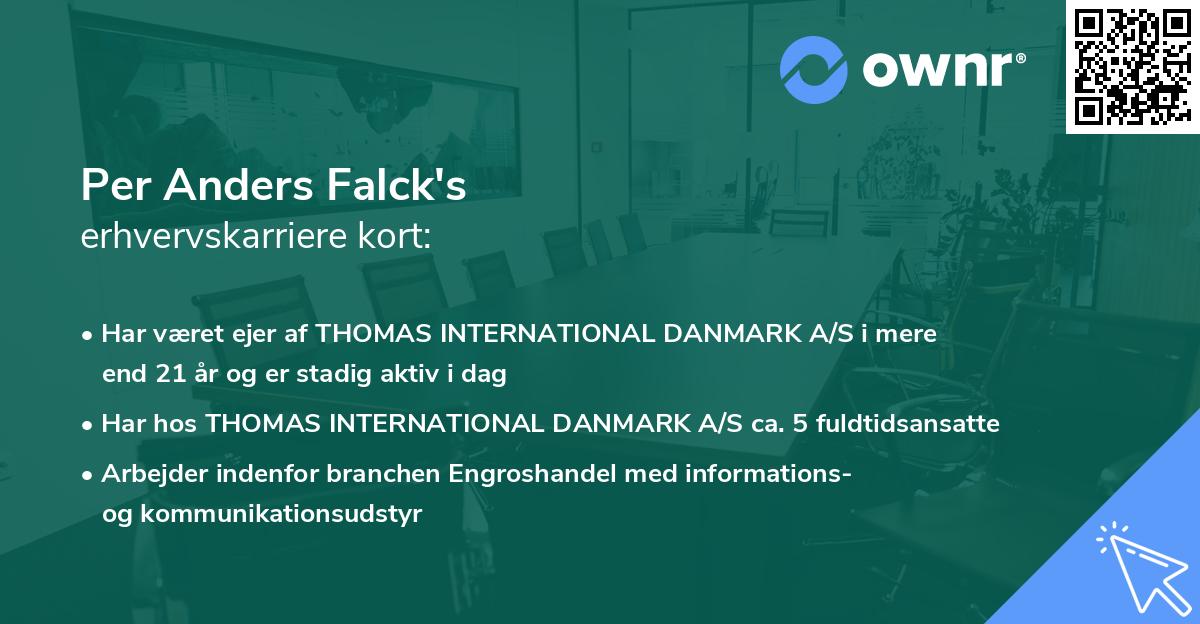 Per Anders Falck's erhvervskarriere kort