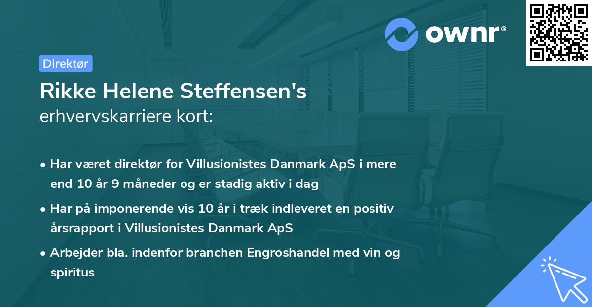 Rikke Helene Steffensen's erhvervskarriere kort