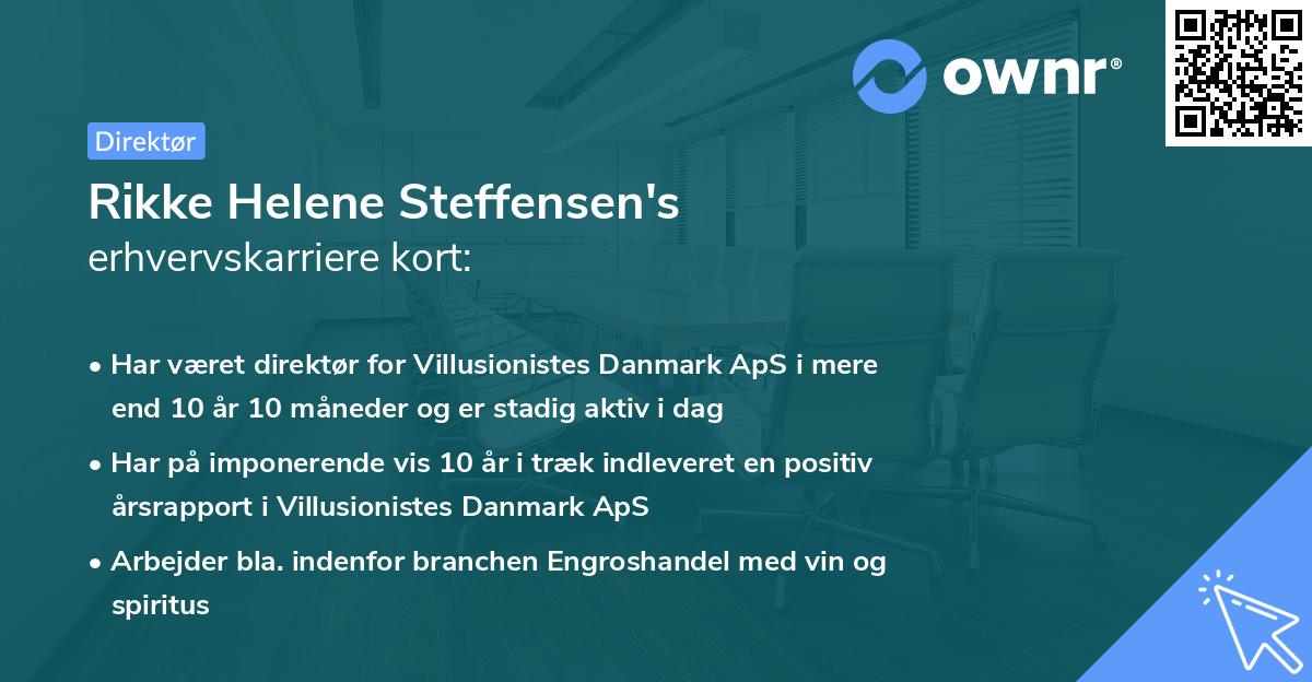 Rikke Helene Steffensen's erhvervskarriere kort