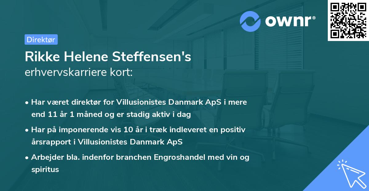 Rikke Helene Steffensen's erhvervskarriere kort
