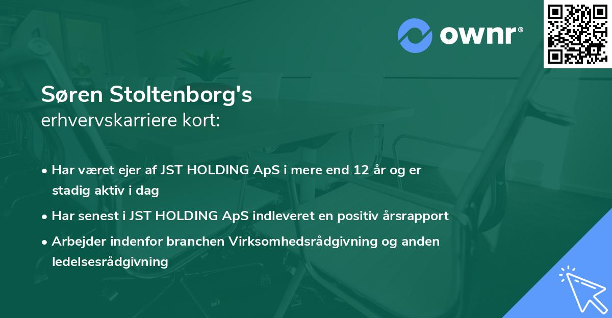 Søren Stoltenborg's erhvervskarriere kort