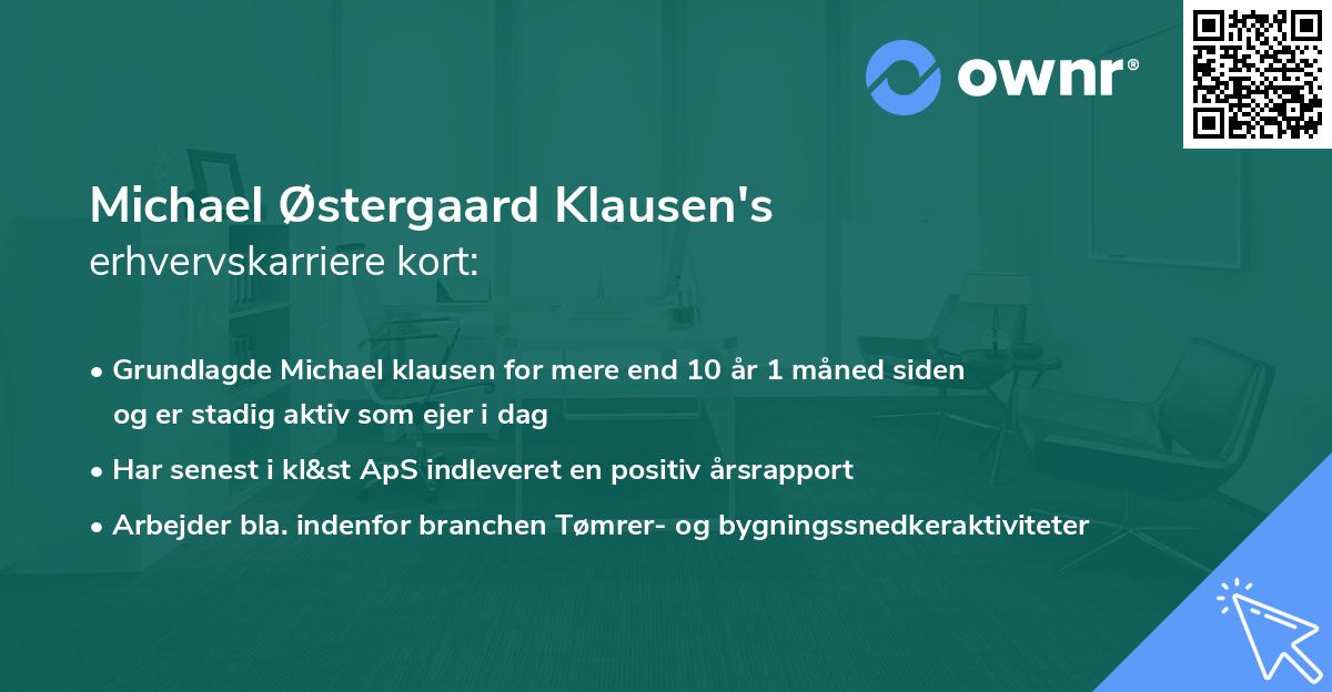 Michael Østergaard Klausen's erhvervskarriere kort