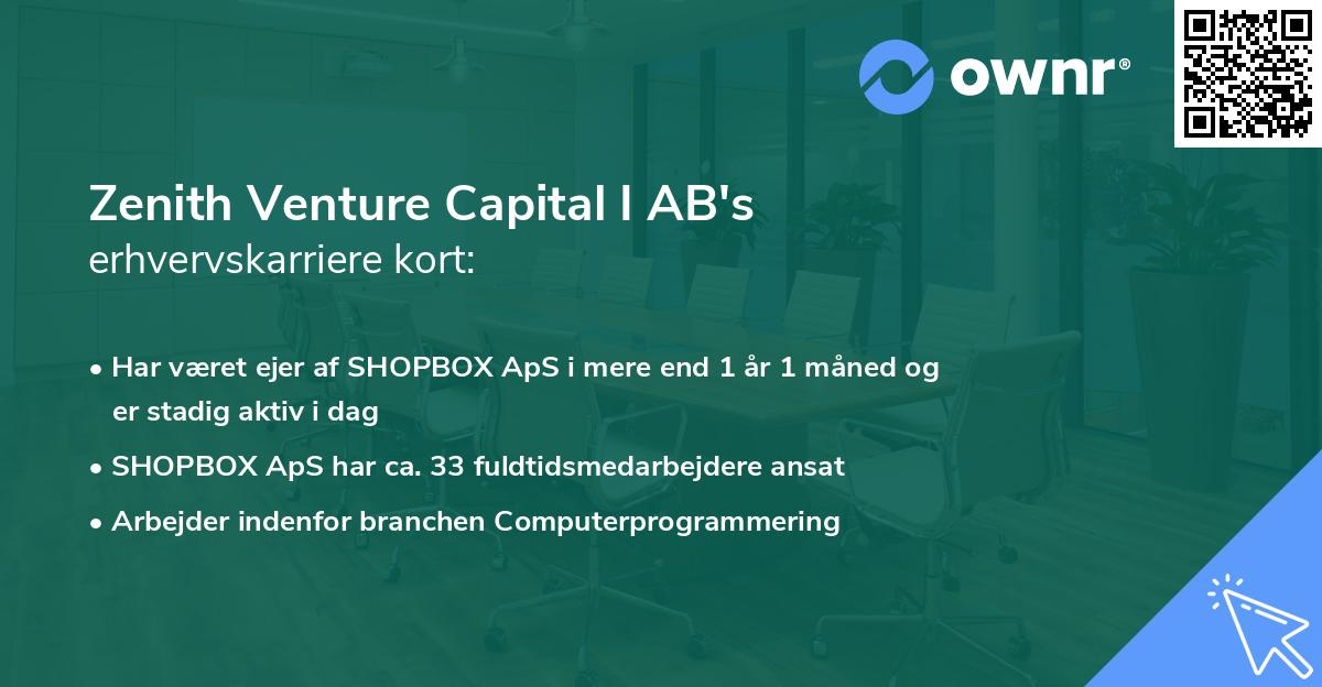 Zenith Venture Capital I AB's erhvervskarriere kort