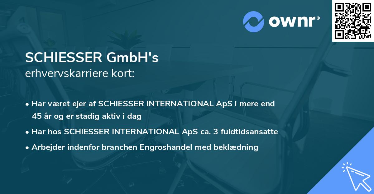 SCHIESSER GmbH's erhvervskarriere kort