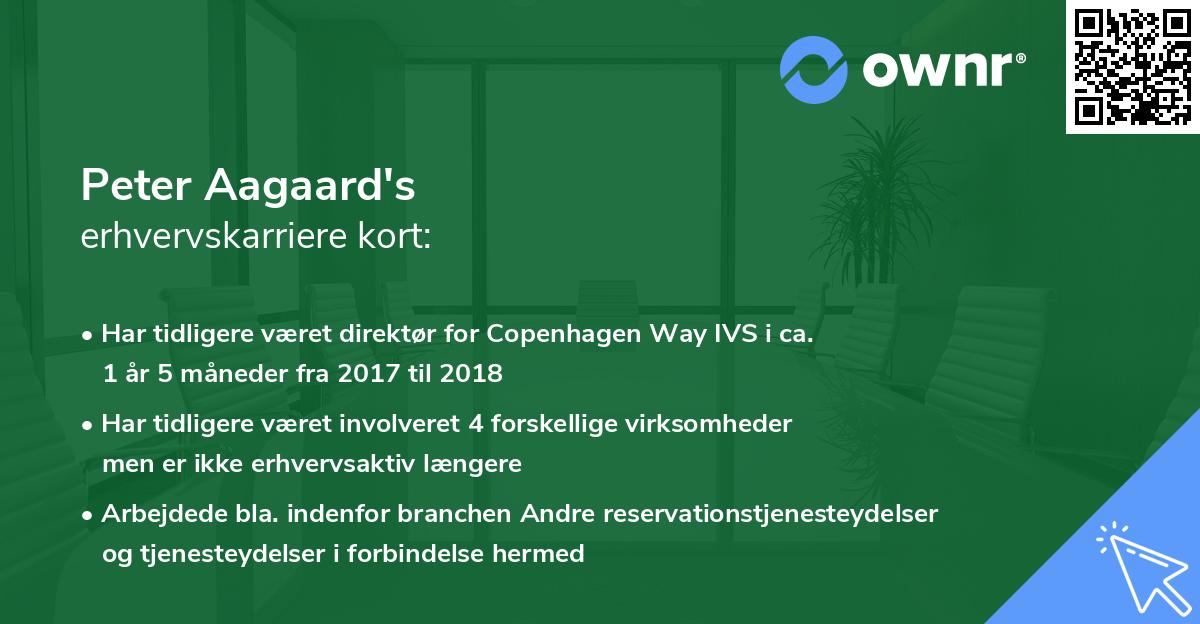 Peter Aagaard's erhvervskarriere kort