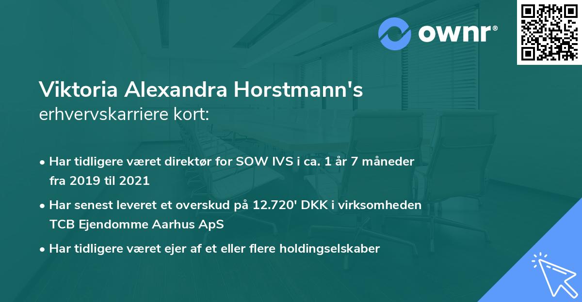 Viktoria Alexandra Horstmann's erhvervskarriere kort