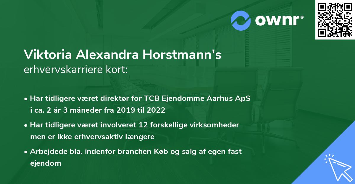 Viktoria Alexandra Horstmann's erhvervskarriere kort