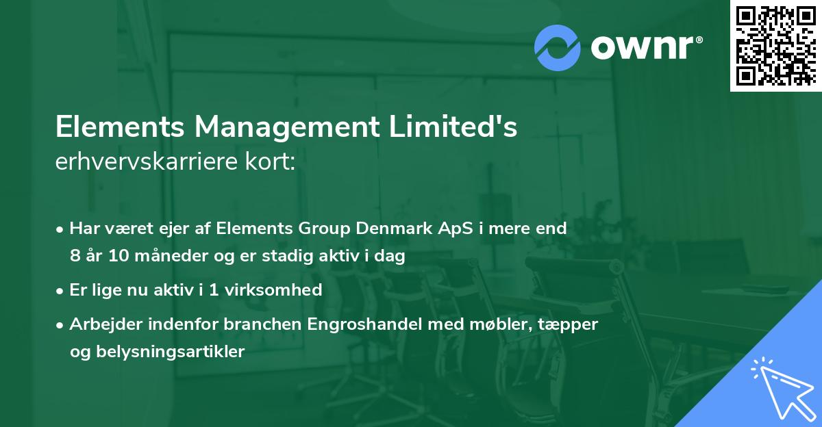 Elements Management Limited's erhvervskarriere kort