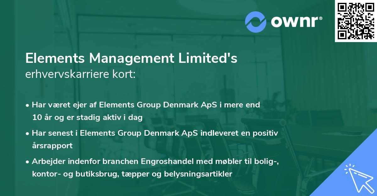 Elements Management Limited's erhvervskarriere kort