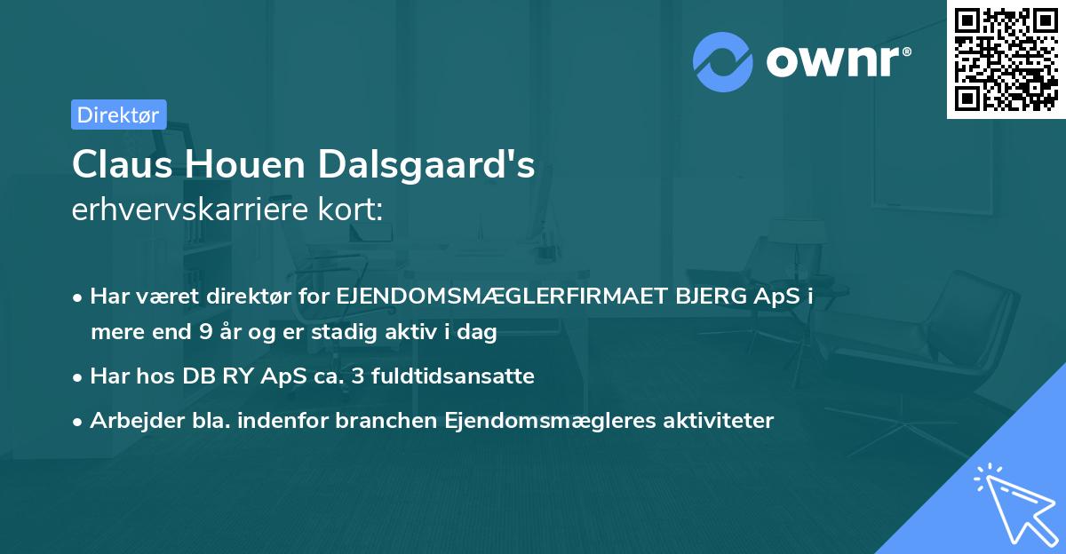 Claus Houen Dalsgaard's erhvervskarriere kort