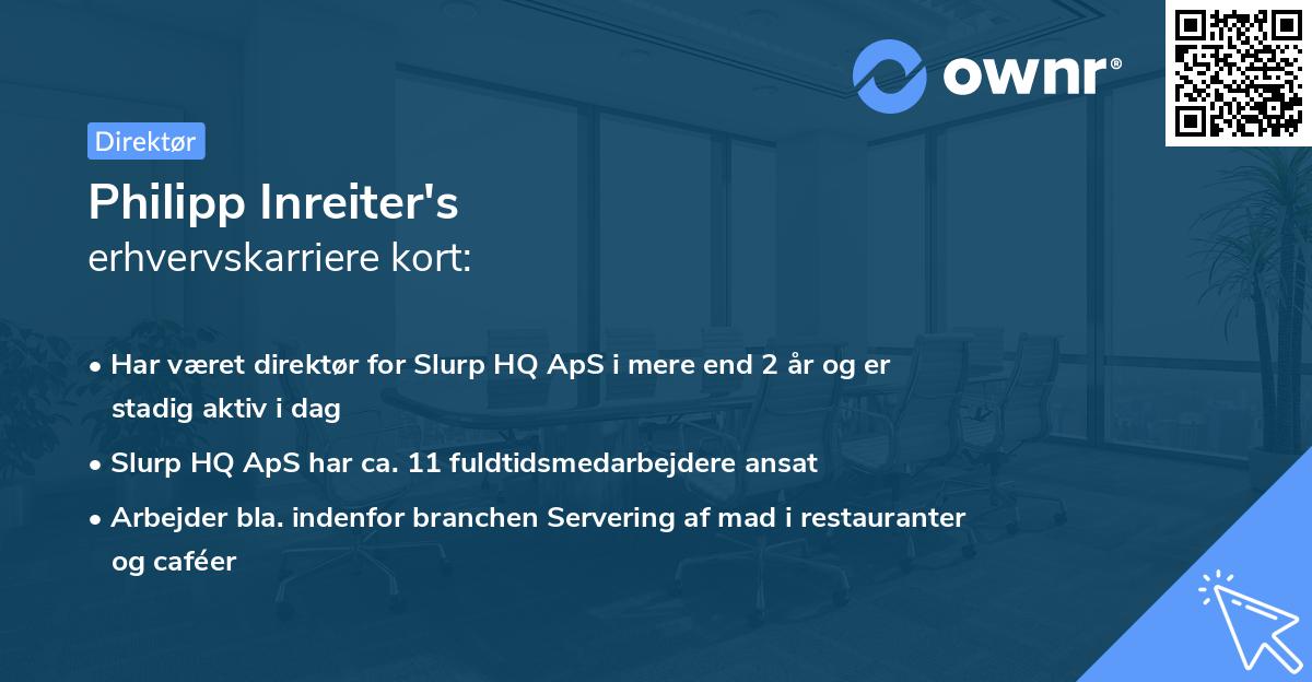 Philipp Inreiter's erhvervskarriere kort