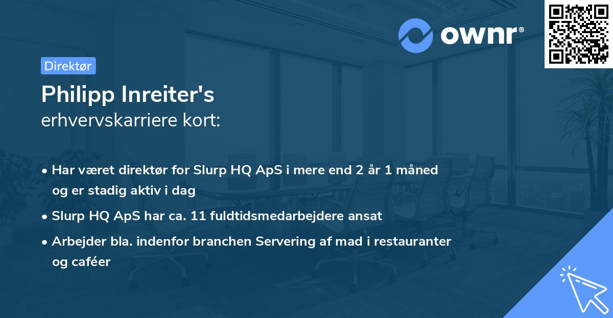 Philipp Inreiter's erhvervskarriere kort