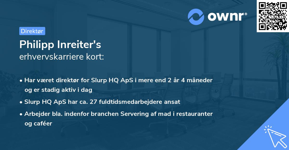 Philipp Inreiter's erhvervskarriere kort