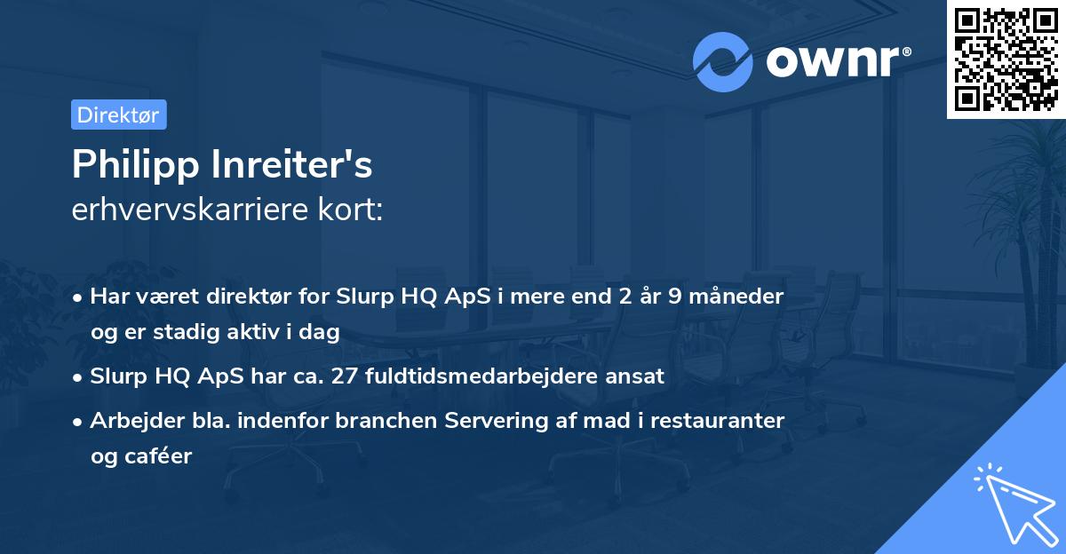 Philipp Inreiter's erhvervskarriere kort