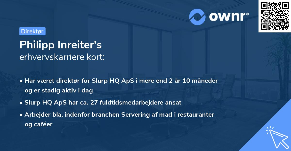 Philipp Inreiter's erhvervskarriere kort