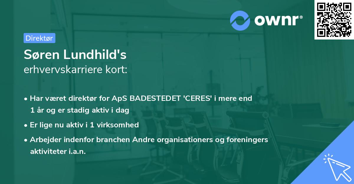 Søren Lundhild's erhvervskarriere kort