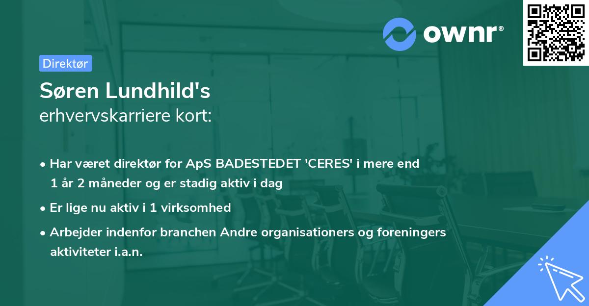 Søren Lundhild's erhvervskarriere kort