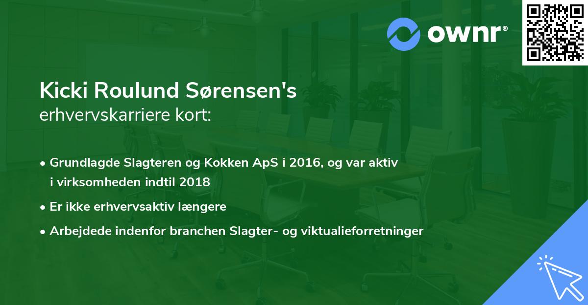 Kicki Roulund Sørensen's erhvervskarriere kort