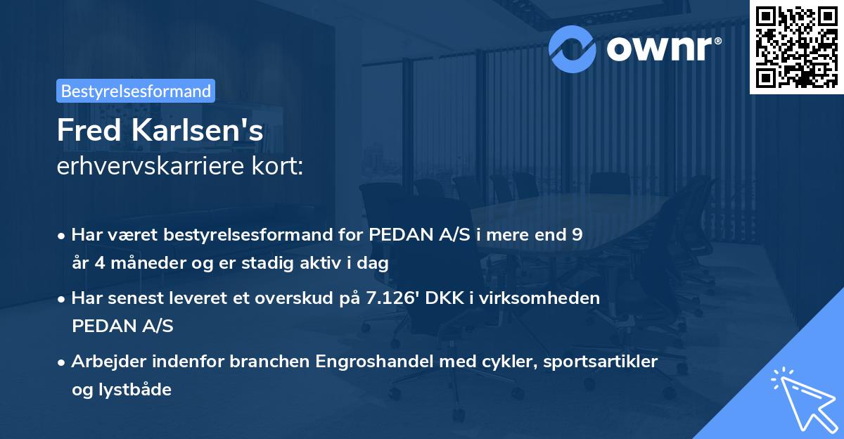 Fred Karlsen's erhvervskarriere kort