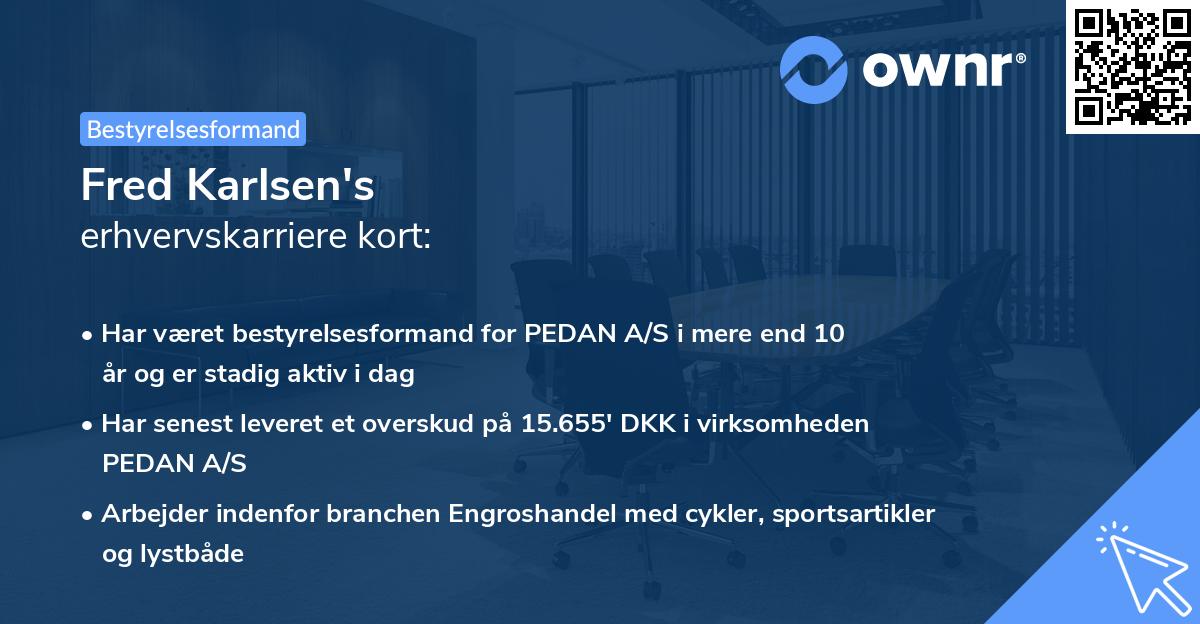 Fred Karlsen's erhvervskarriere kort