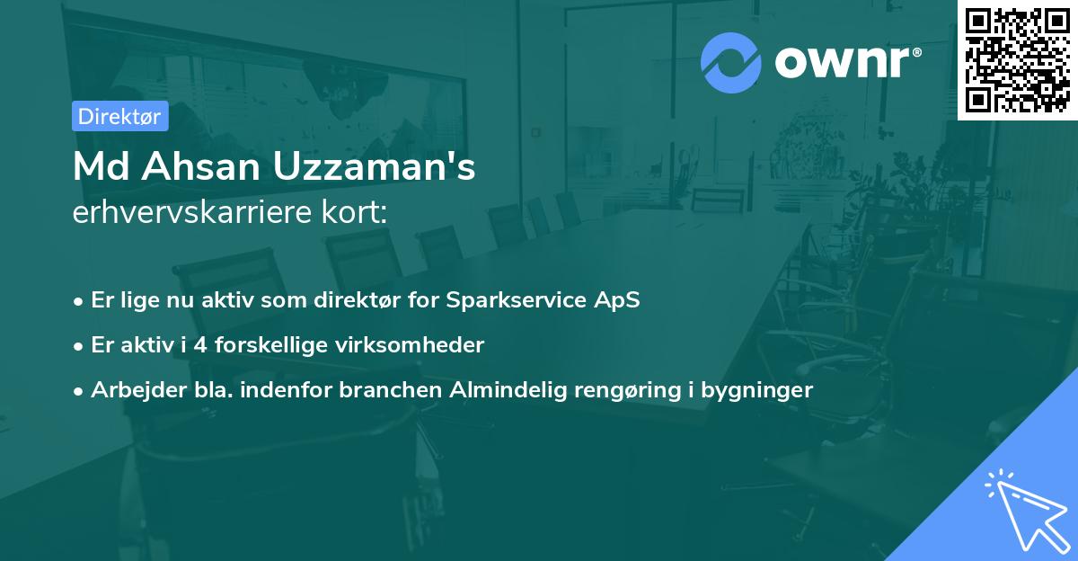 Md Ahsan Uzzaman's erhvervskarriere kort