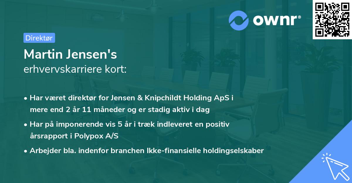 Martin Jensen's erhvervskarriere kort