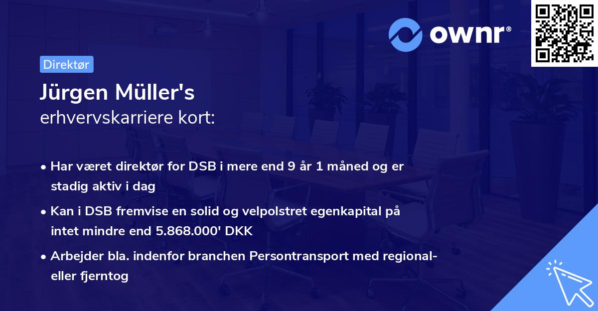 Jürgen Müller's erhvervskarriere kort