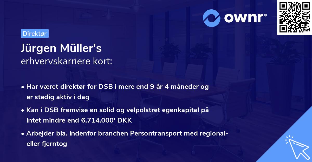 Jürgen Müller's erhvervskarriere kort