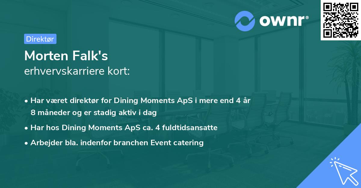 Morten Falk's erhvervskarriere kort
