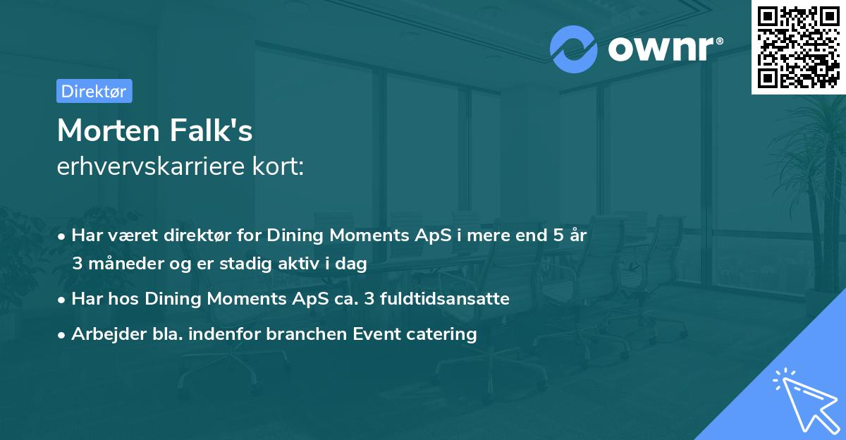 Morten Falk's erhvervskarriere kort