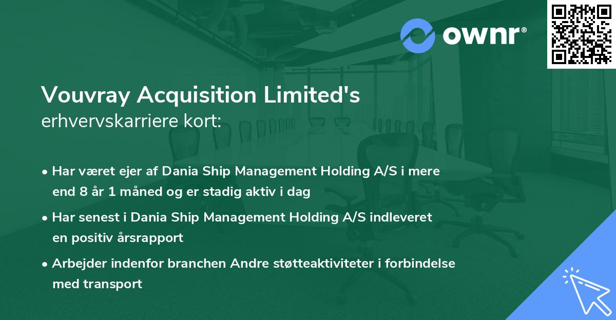 Vouvray Acquisition Limited's erhvervskarriere kort