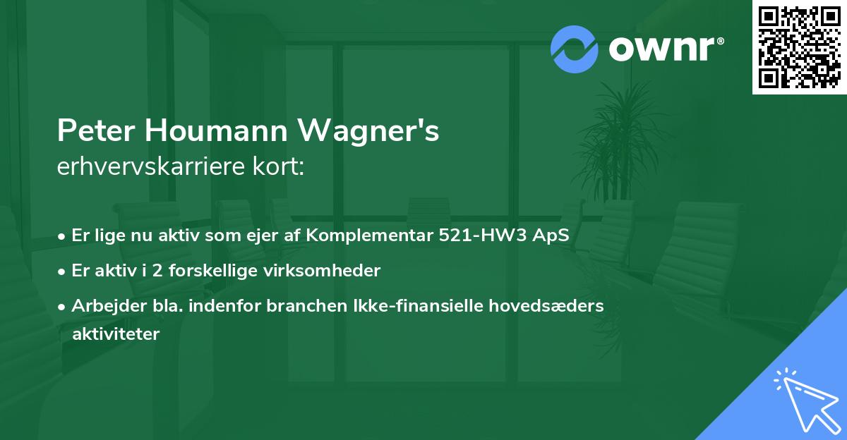 Peter Houmann Wagner's erhvervskarriere kort