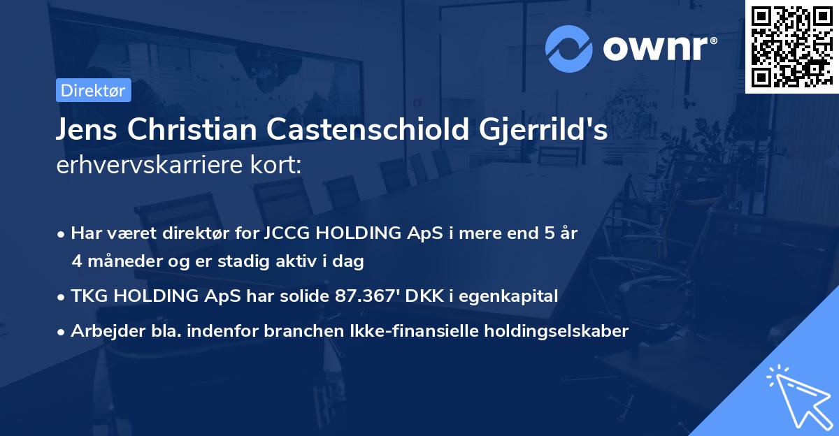 Jens Christian Castenschiold Gjerrild's erhvervskarriere kort