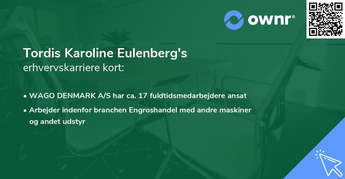 Tordis Karoline Eulenberg's erhvervskarriere kort