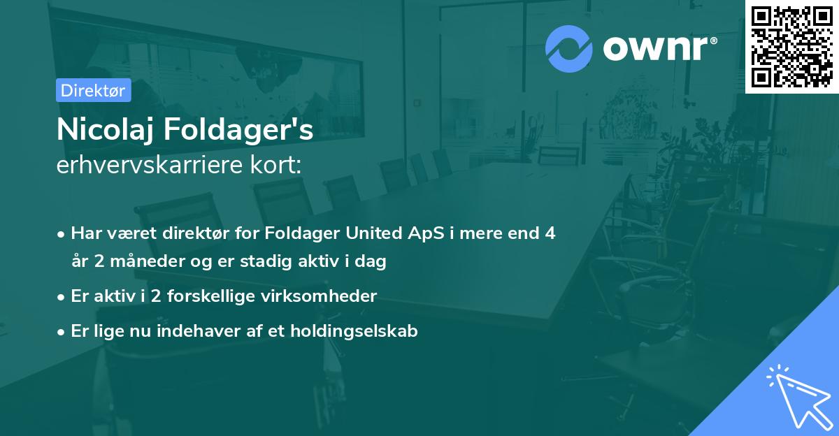 Nicolaj Foldager's erhvervskarriere kort