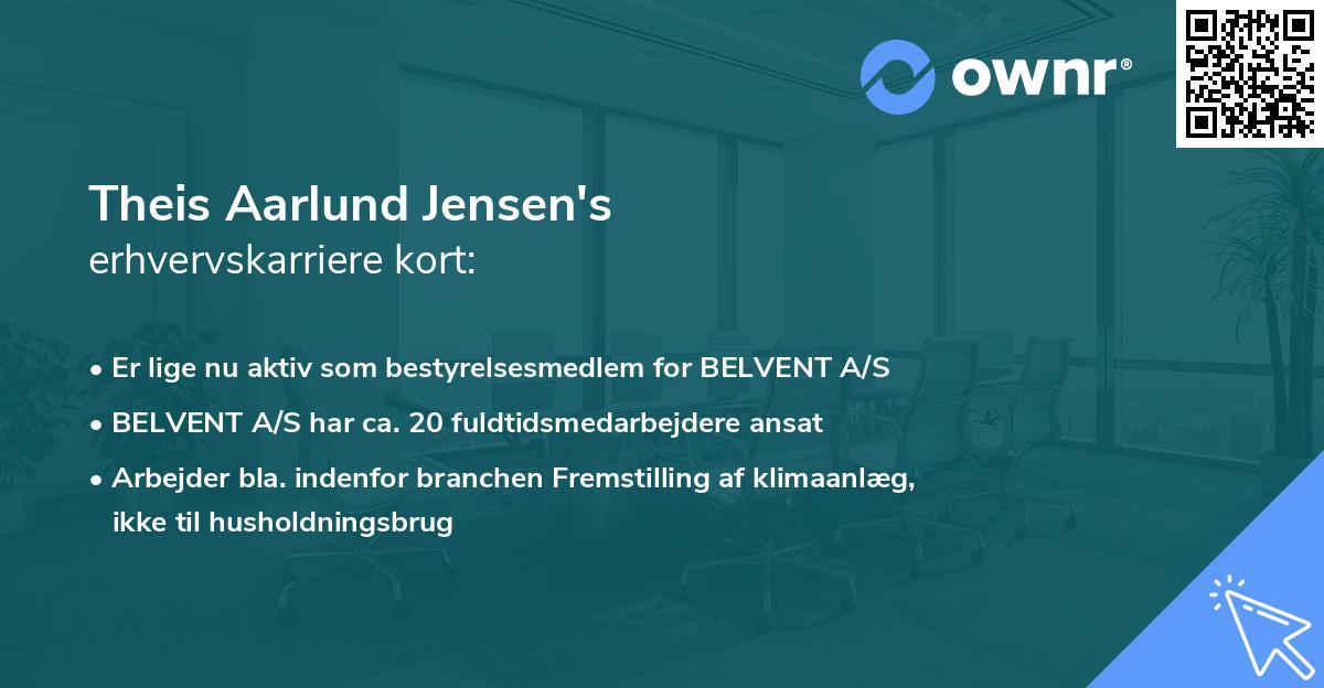 Theis Aarlund Jensen's erhvervskarriere kort